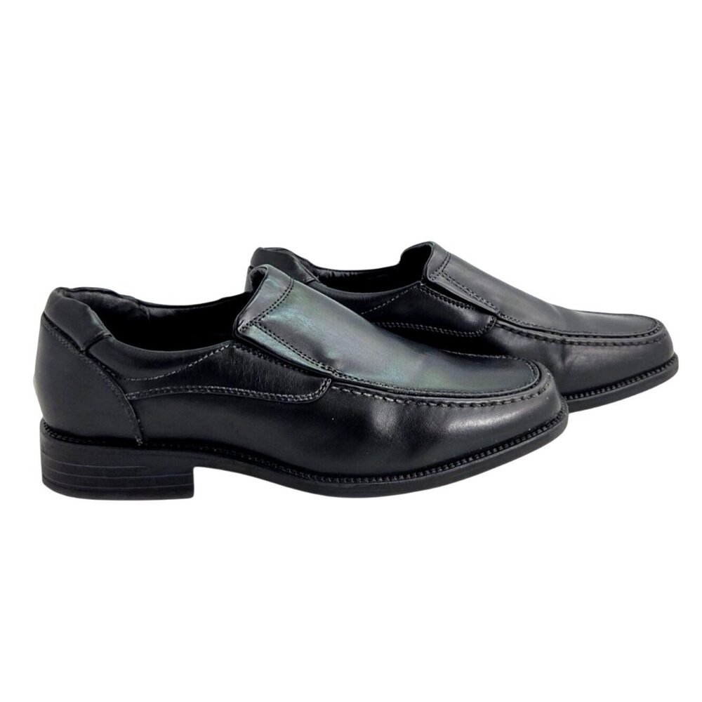 Robert David  Boys Lil Tim Black Slip-On Loafers Dress Shoes Size 6M